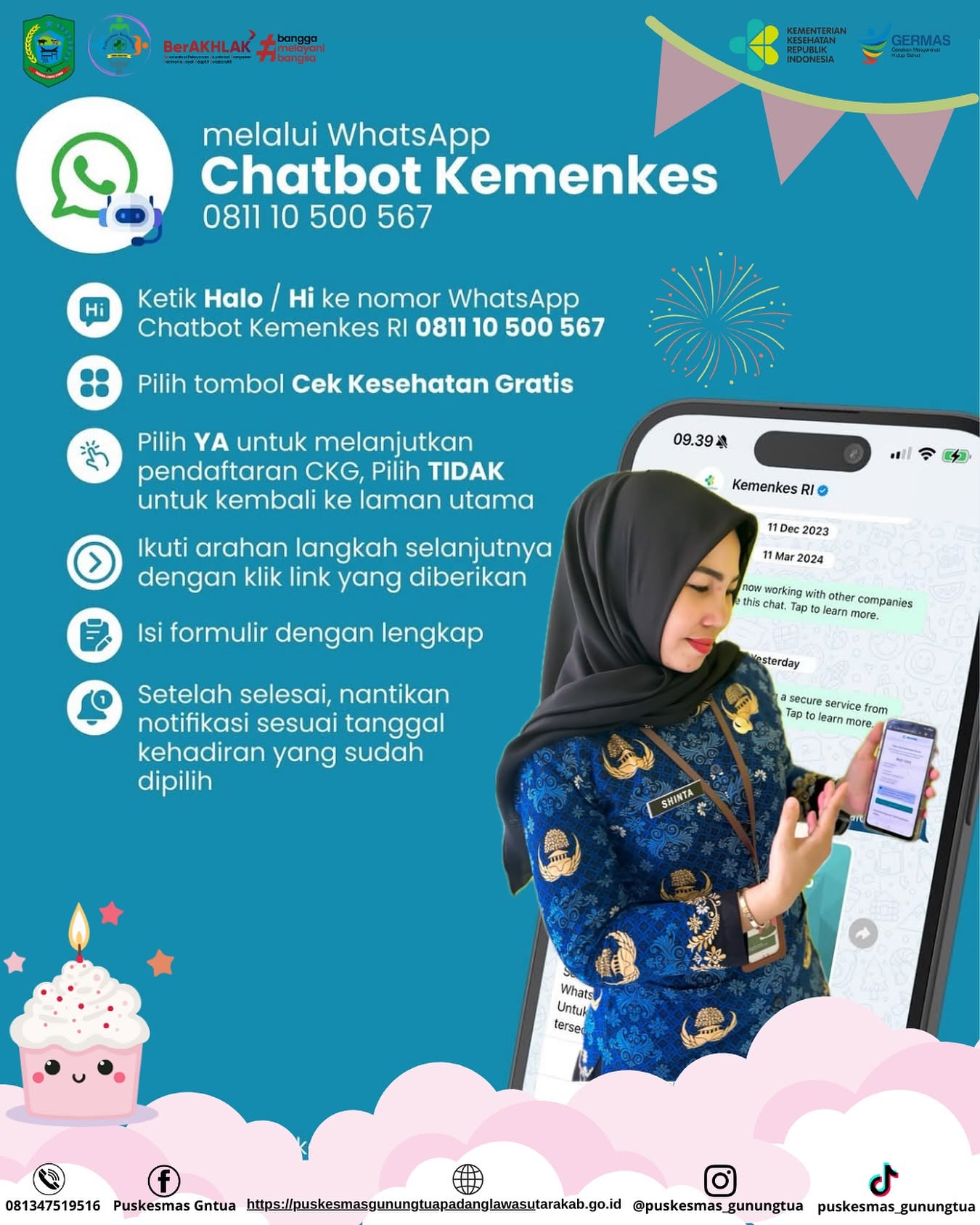 Pendaftaran CKG melalui WhatsApp